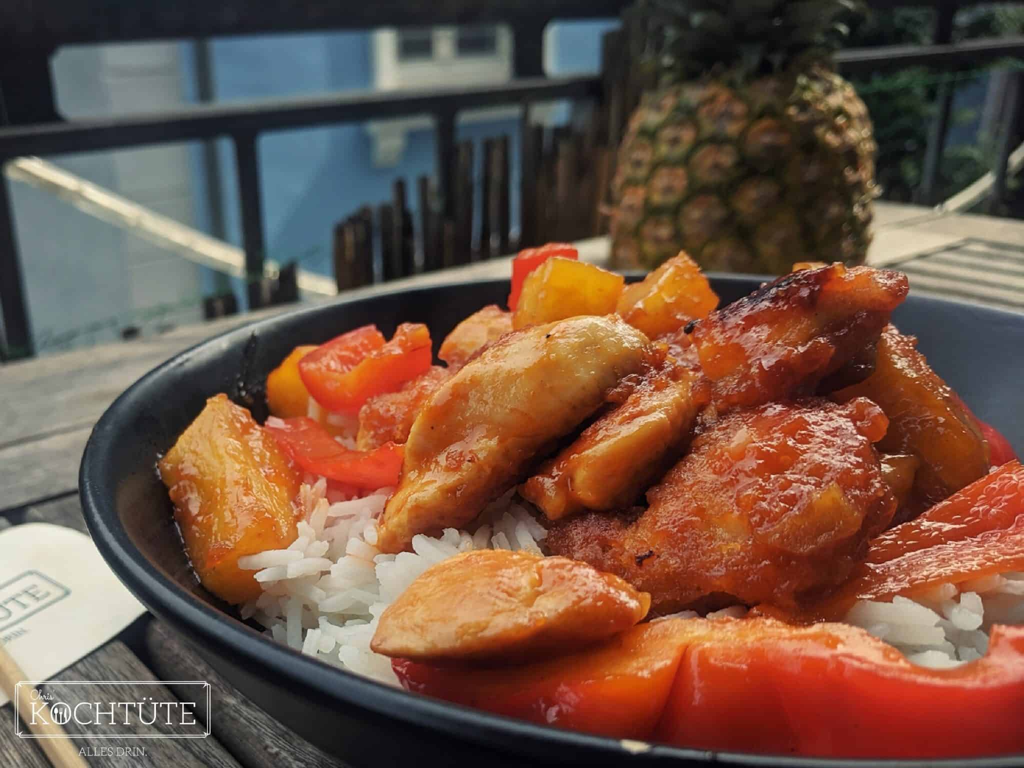 Chicken Süß-Sauer mit Ananas und Paprika auf Basmatireis | Chris ...