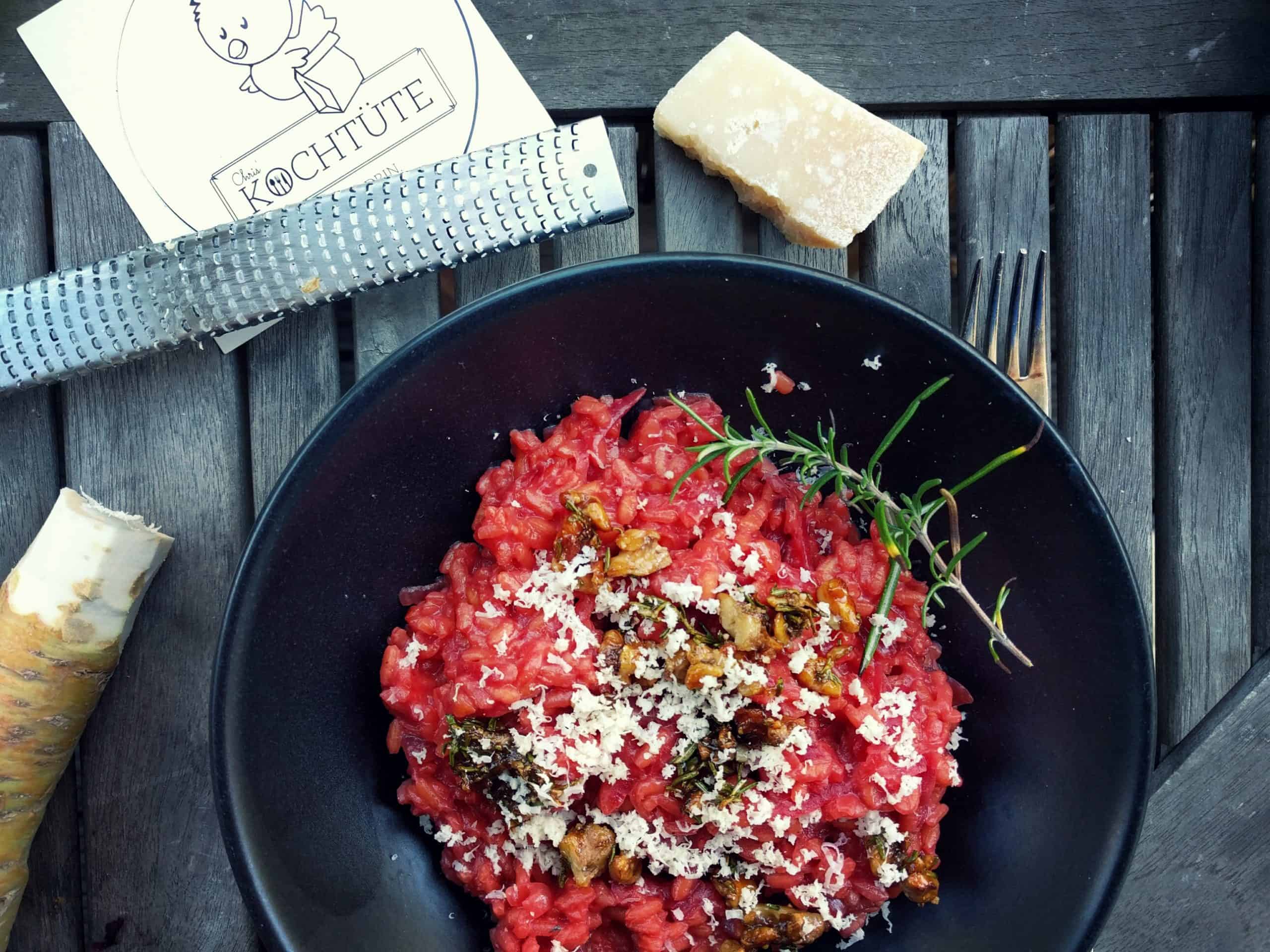 Rote-Beete-Risotto mit frischem Meerrettich und karamellisierten ...
