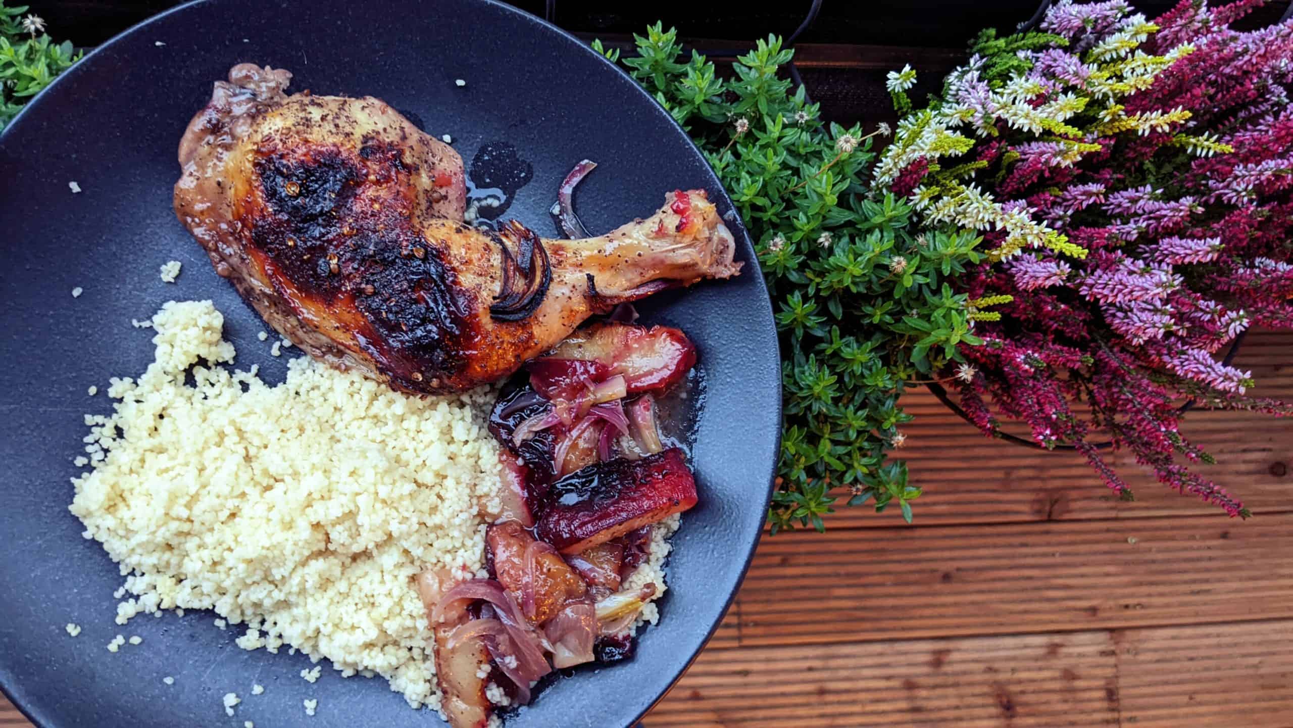 Marokkanisches Huhn mit Zwetschgen und Couscous | Chris&amp;#39; Kochtüte ...