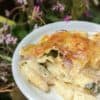 Spargel-Bärlauch-Lasagne mit Bergkäse überbacken